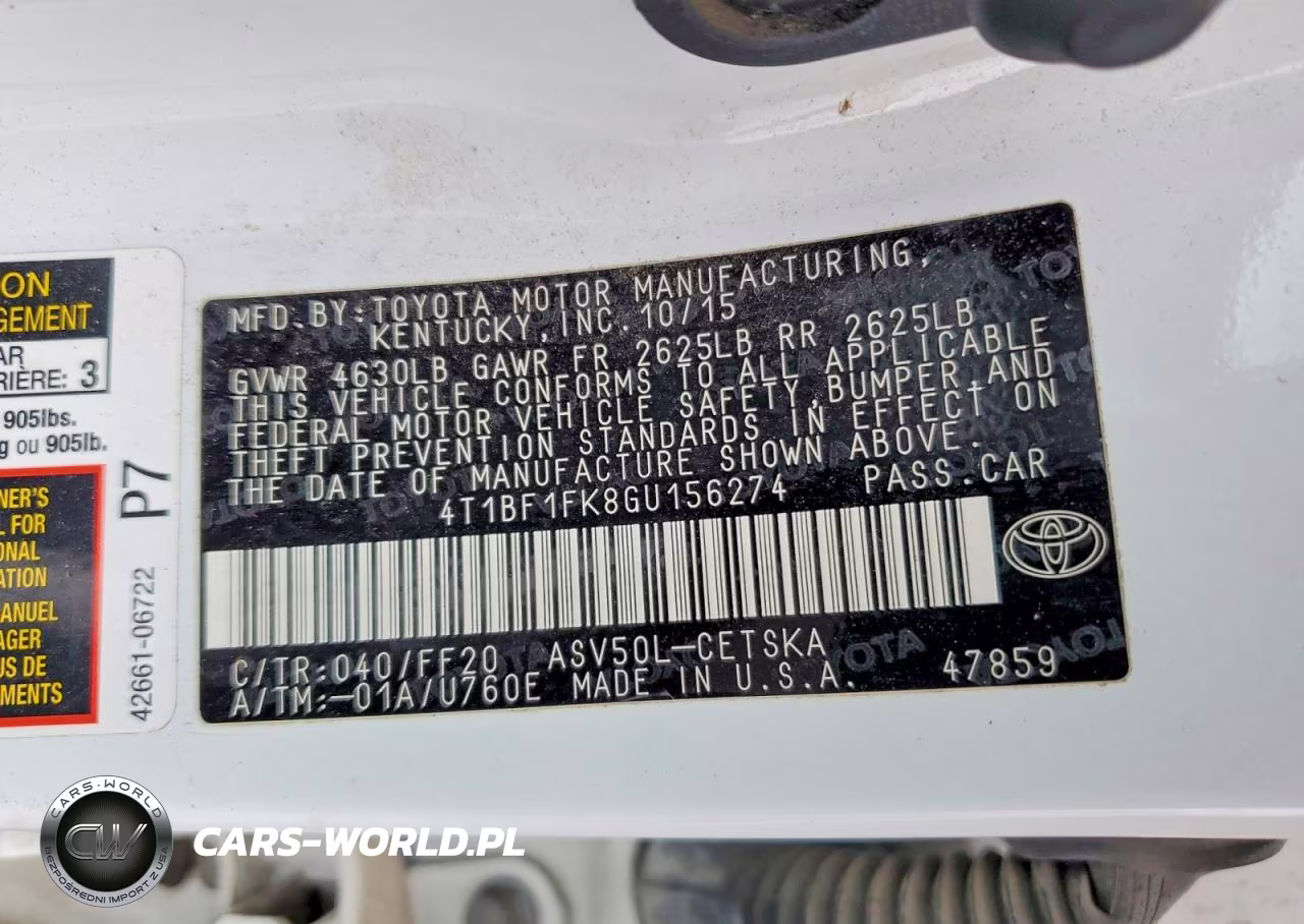 2016 Toyota Camry Se VIN:4T1BF1FK8GU156274 - 12