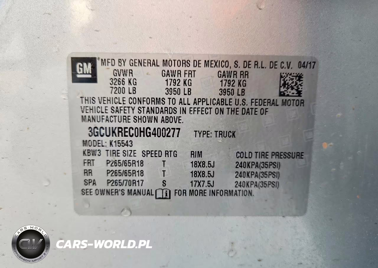 2017 Chevrolet Silverado K1500 Lt VIN:3GCUKREC0HG400277 - 13
