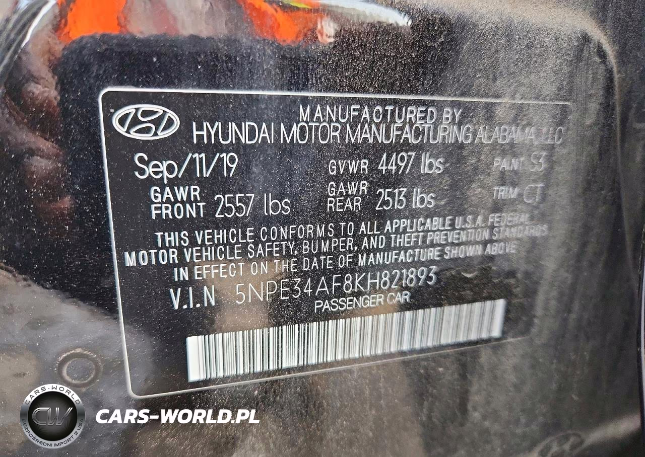 2019 Hyundai Sonata Limited VIN:5NPE34AF8KH821893 - 13