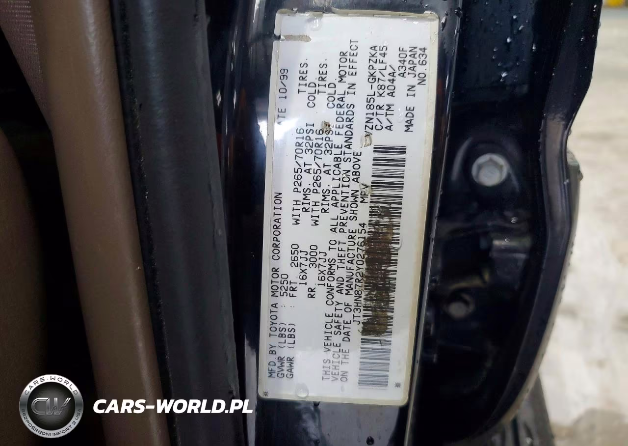 2000 Toyota 4Runner Limited VIN:JT3HN87R2Y0276154 - 13