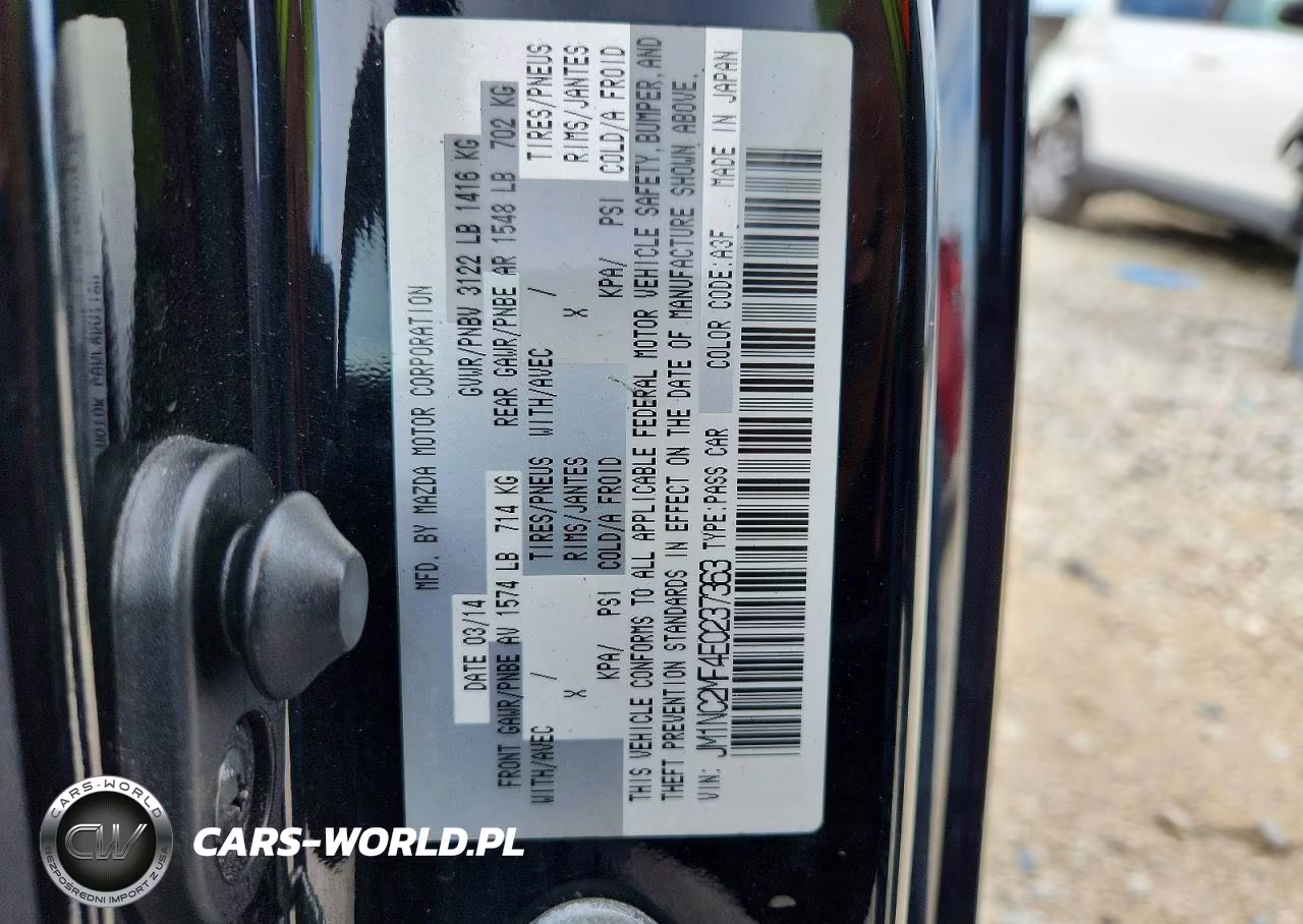 2014 Mazda Mx-5 Miata Club VIN:JM1NC2MF4E0237363 - 3