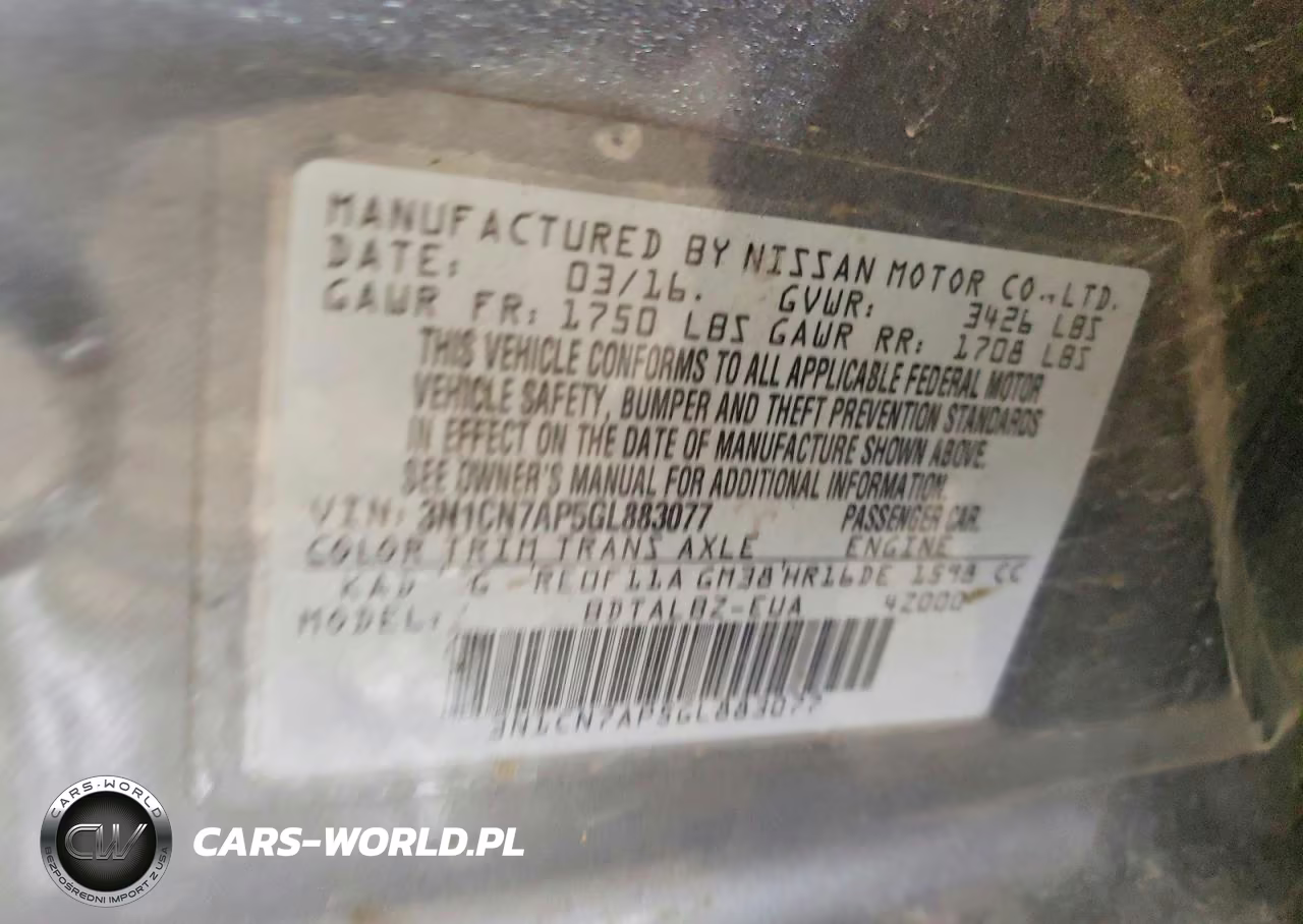 2016 Nissan Versa 1.6 Sv VIN:3N1CN7AP5GL883077 - 12