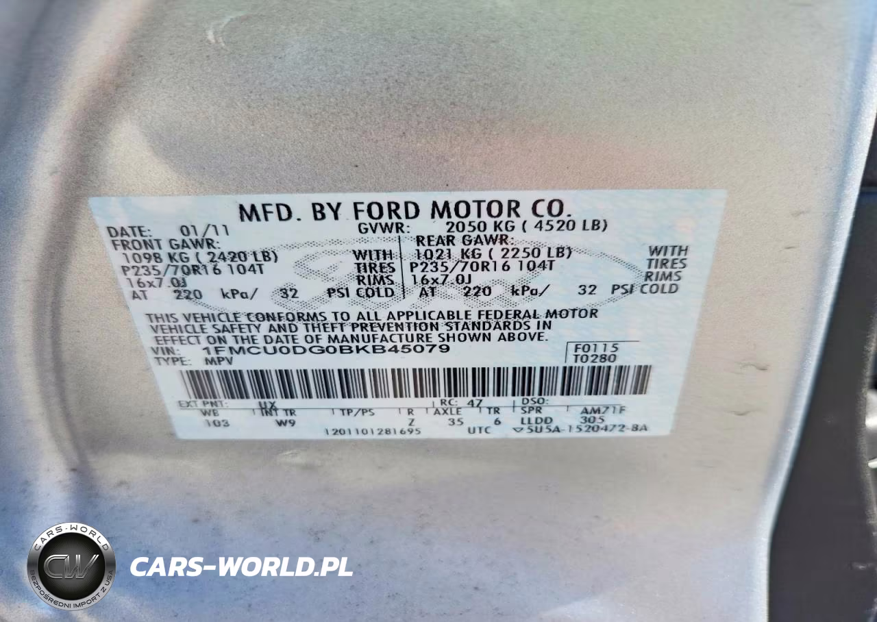 2011 Ford Escape Xlt VIN:1FMCU0DG0BKB45079 - 13