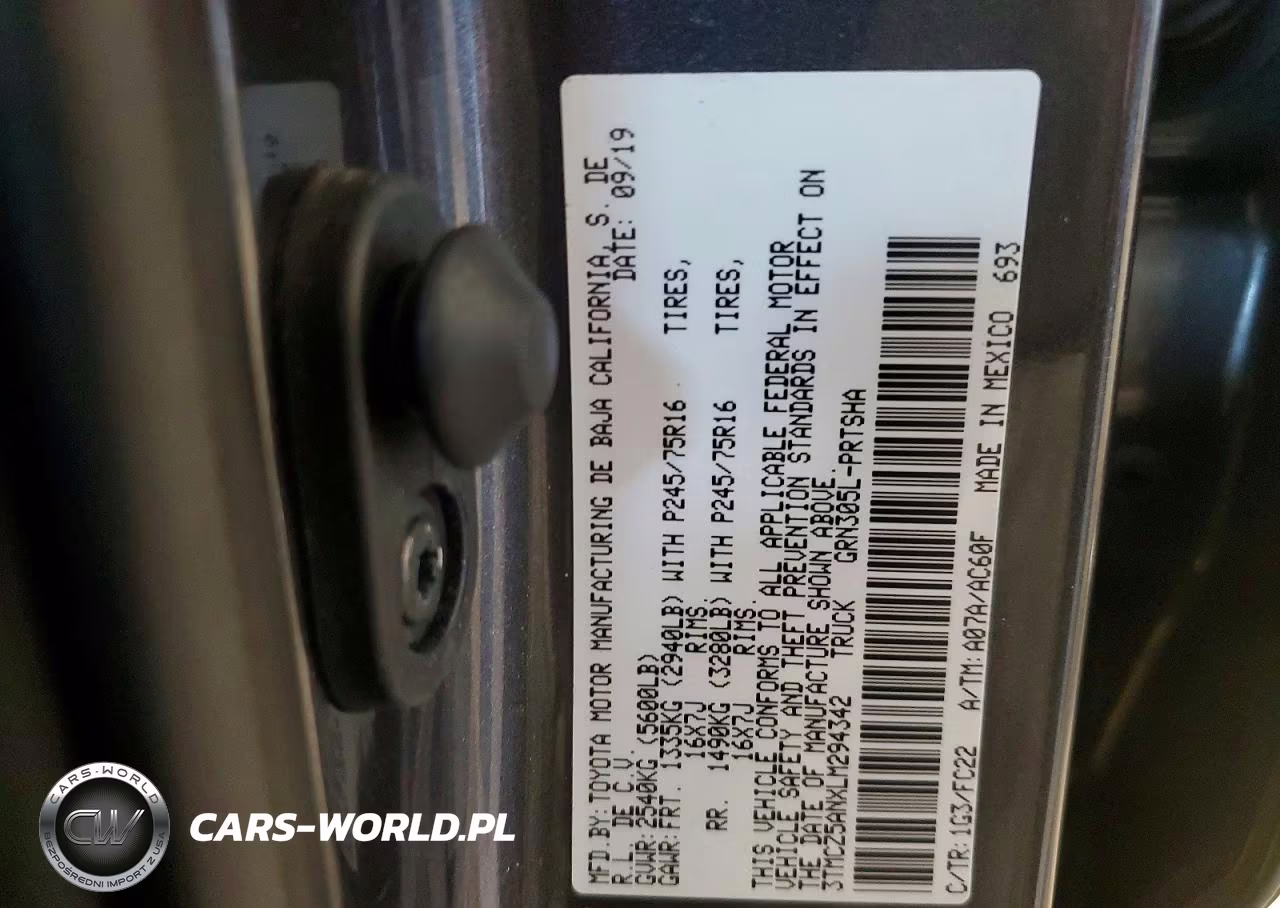 2020 Toyota Tacoma Sr5 V6 VIN:3TMCZ5ANXLM294342 - 12