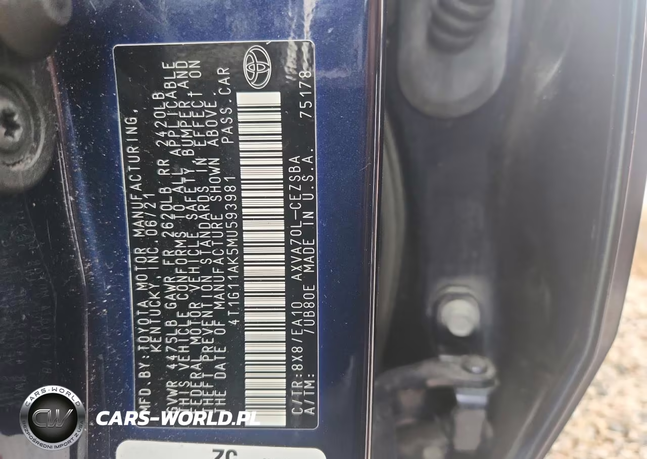 2021 Toyota Camry Se VIN:4T1G11AK5MU593981 - 13