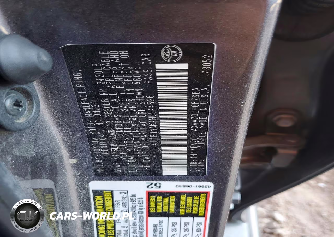 2021 Toyota Camry Se VIN:4T1G11AK4MU544626 - 12