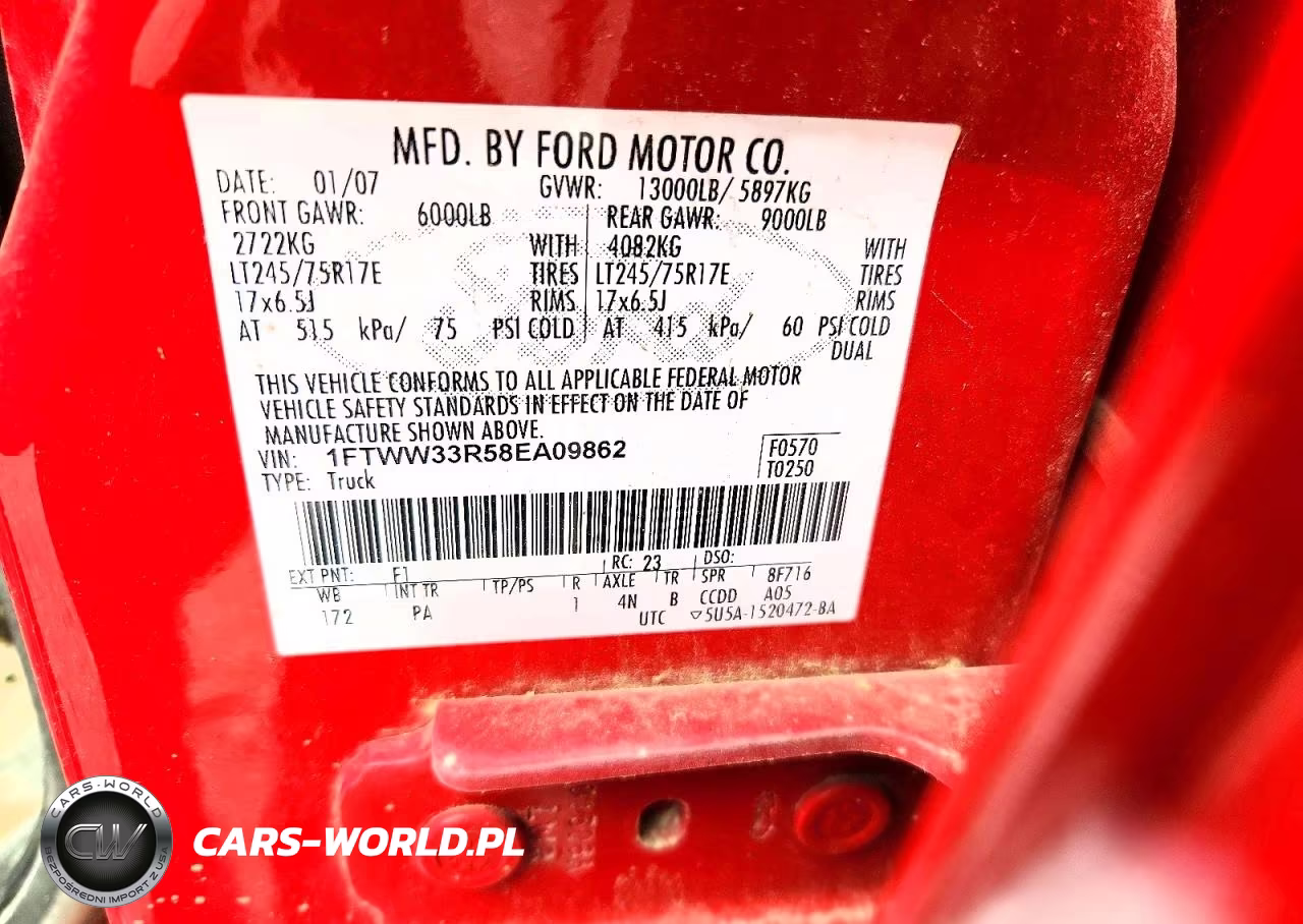 2008 Ford F350 Super Duty VIN:1FTWW33R58EA09862 - 12