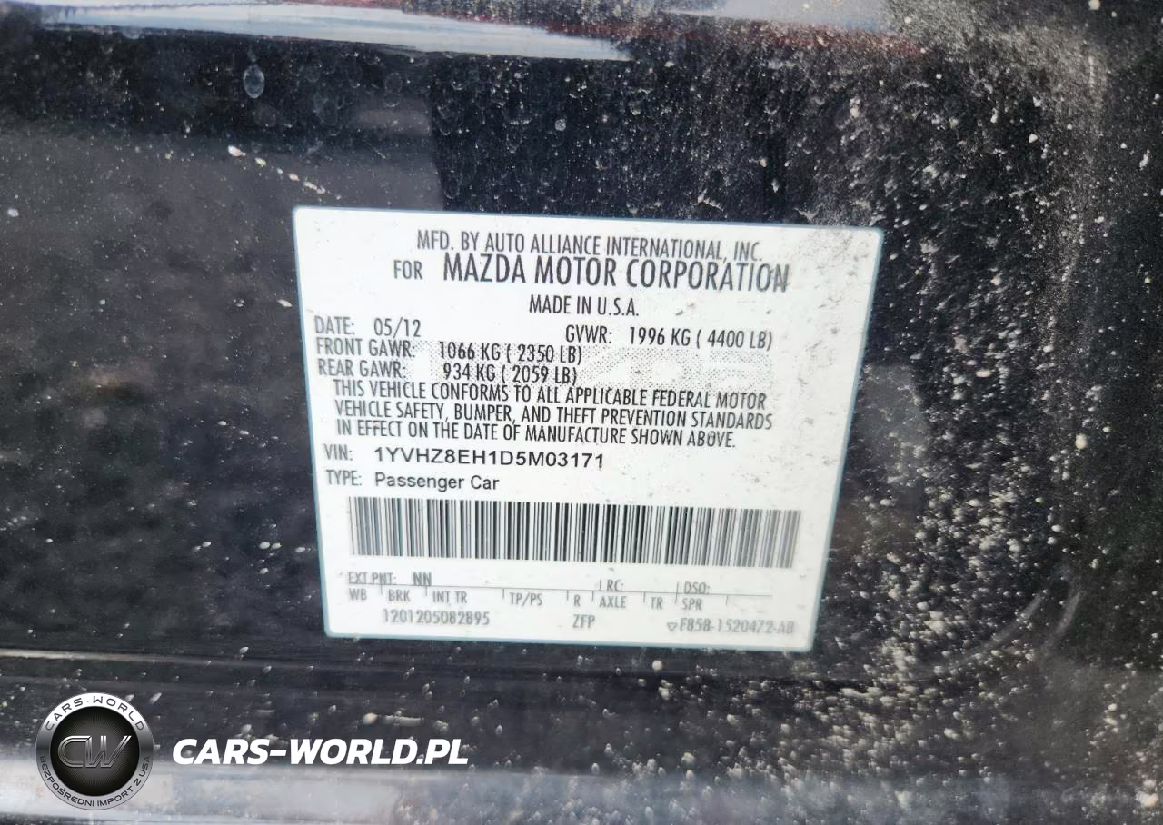 2013 Mazda 6 Touring Plus VIN:1YVHZ8EH1D5M03171 - 12