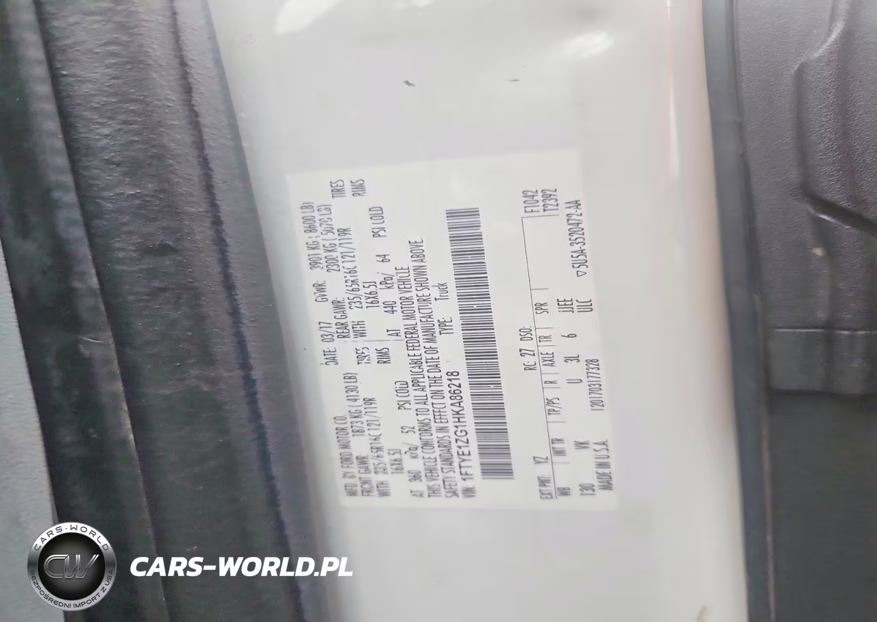 2017 Ford Transit T-150 VIN:1FTYE1ZG1HKA86218 - 13