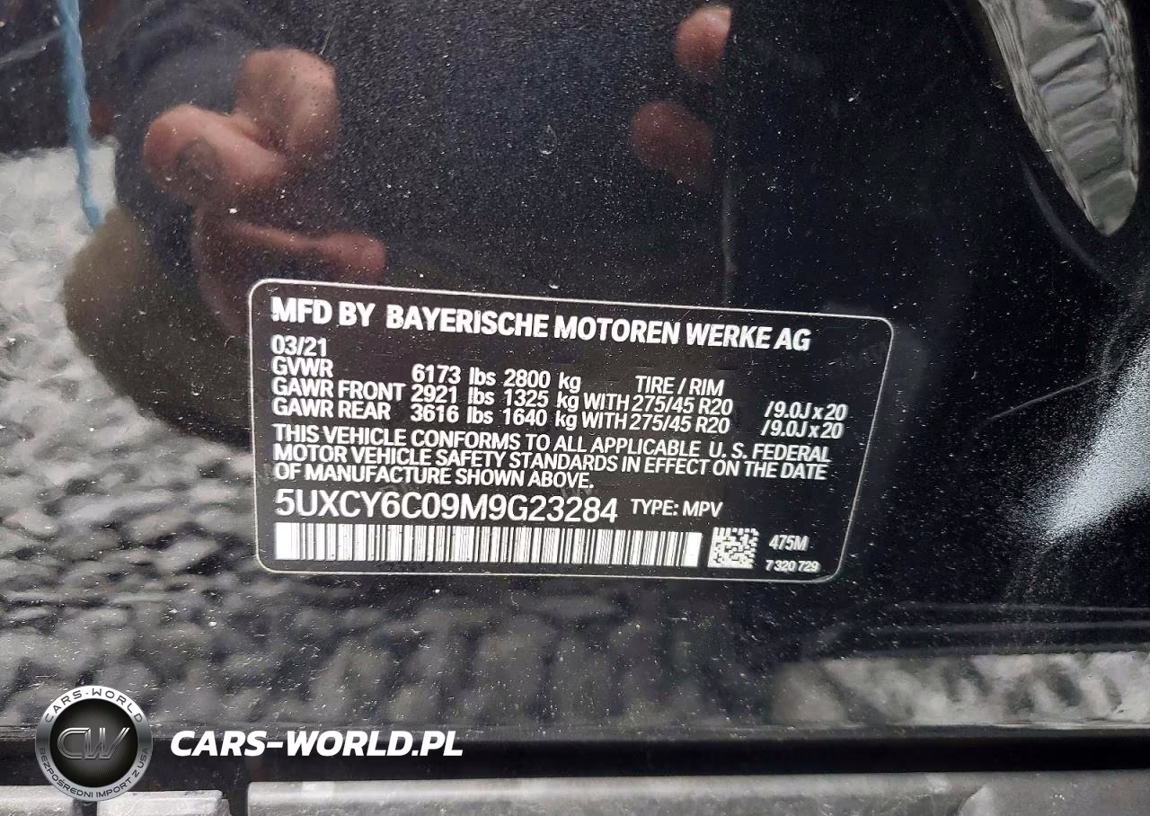 2021 BMW X6 xDrive40I VIN:5UXCY6C09M9G23284 - 13