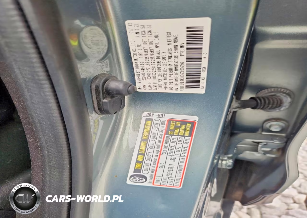 2012 Honda Cr-V Exl VIN:JHLRM3H76CC006597 - 13