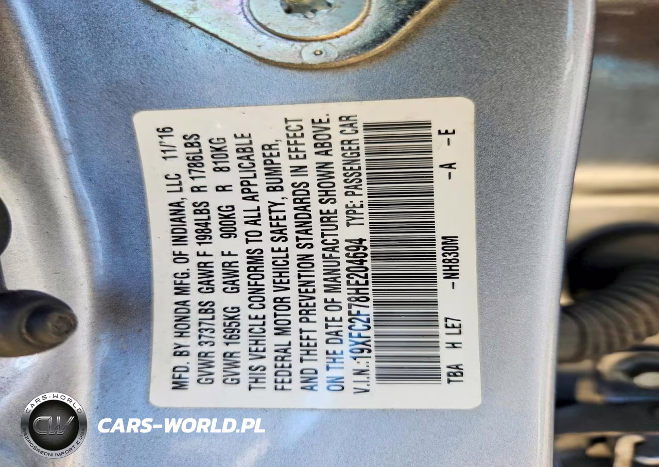 2017 Honda Civic Ex VIN:19XFC2F78HE204694 - 13