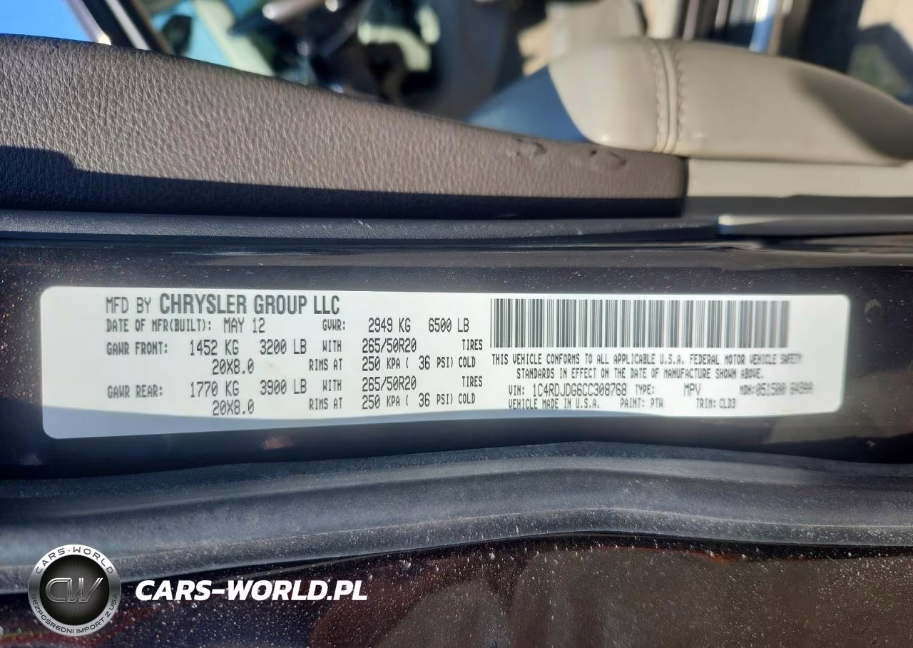 2012 Dodge Durango Crew VIN:1C4RDJDG6CC308768 - 13