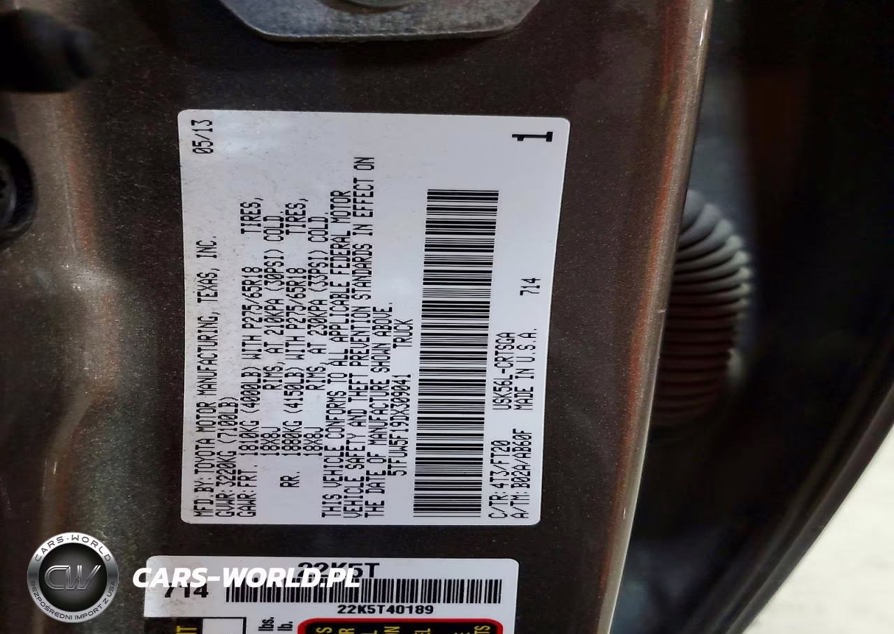 2013 Toyota Tundra Double Cab Sr5 VIN:5TFUW5F19DX309041 - 12