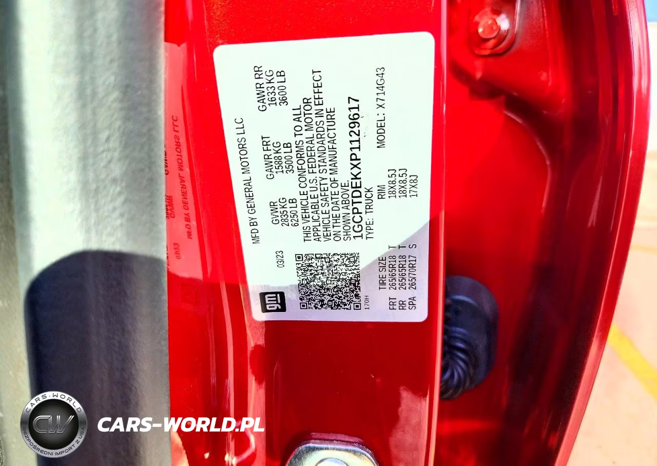 2023 Chevrolet Colorado Z71 VIN:1GCPTDEKXP1129617 - 13