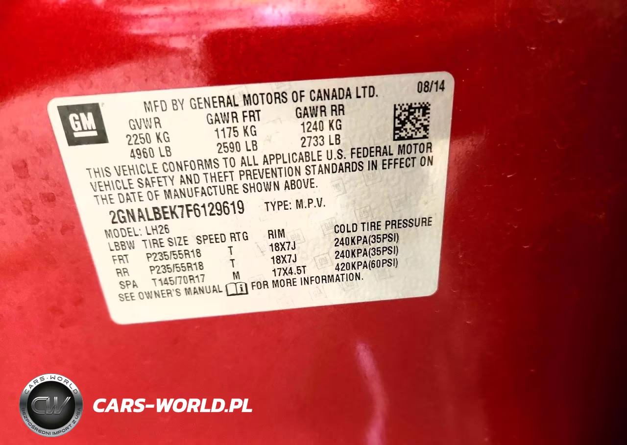 2015 Chevrolet Equinox Lt VIN:2GNALBEK7F6129619 - 13