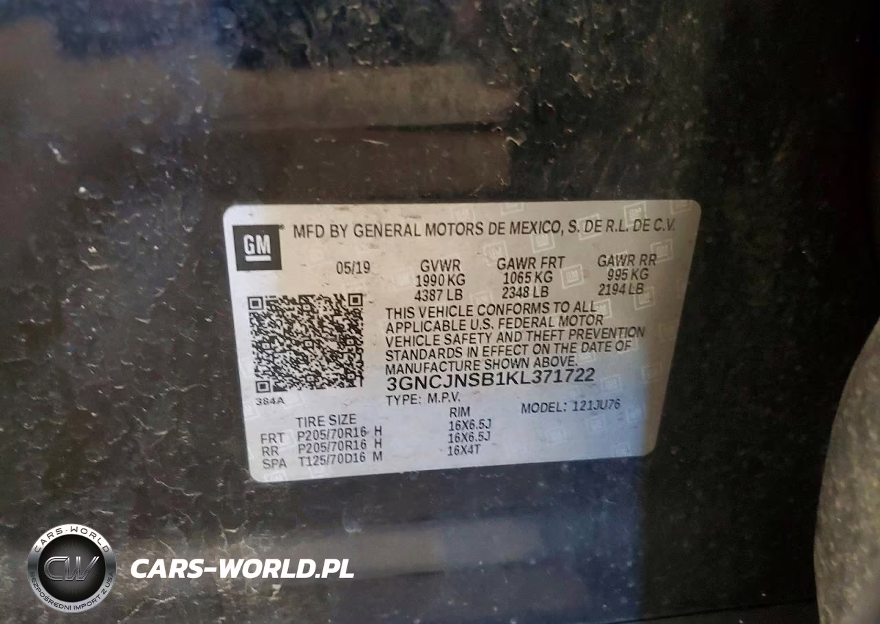 2019 Chevrolet Trax Ls VIN:3GNCJNSB1KL371722 - 13