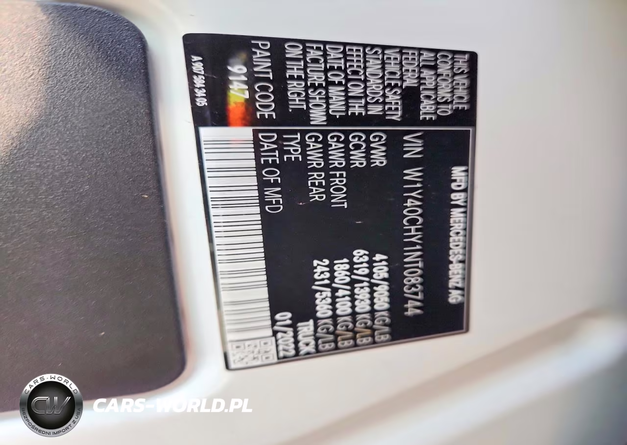 2022 Mercedes-Benz Sprinter 2500 VIN:W1Y40CHY1NT083744 - 13