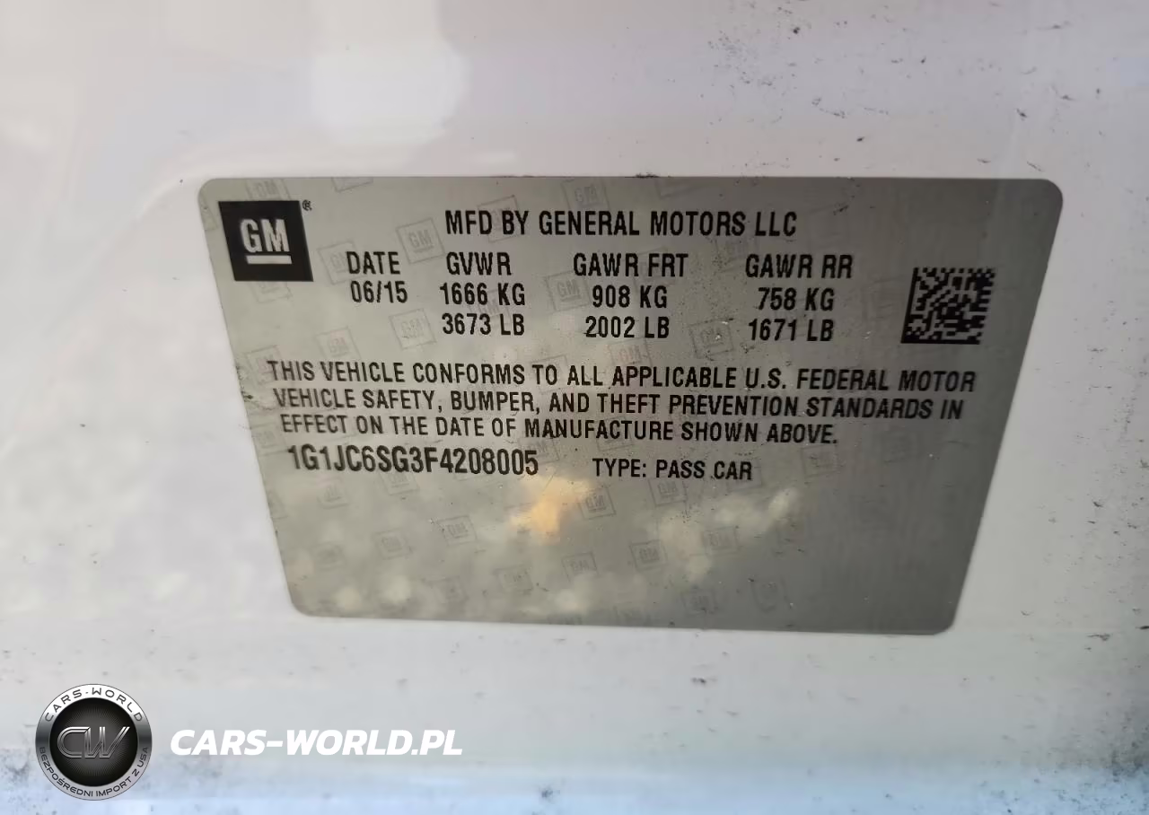 2015 Chevrolet Sonic Lt VIN:1G1JC6SG3F4208005 - 12