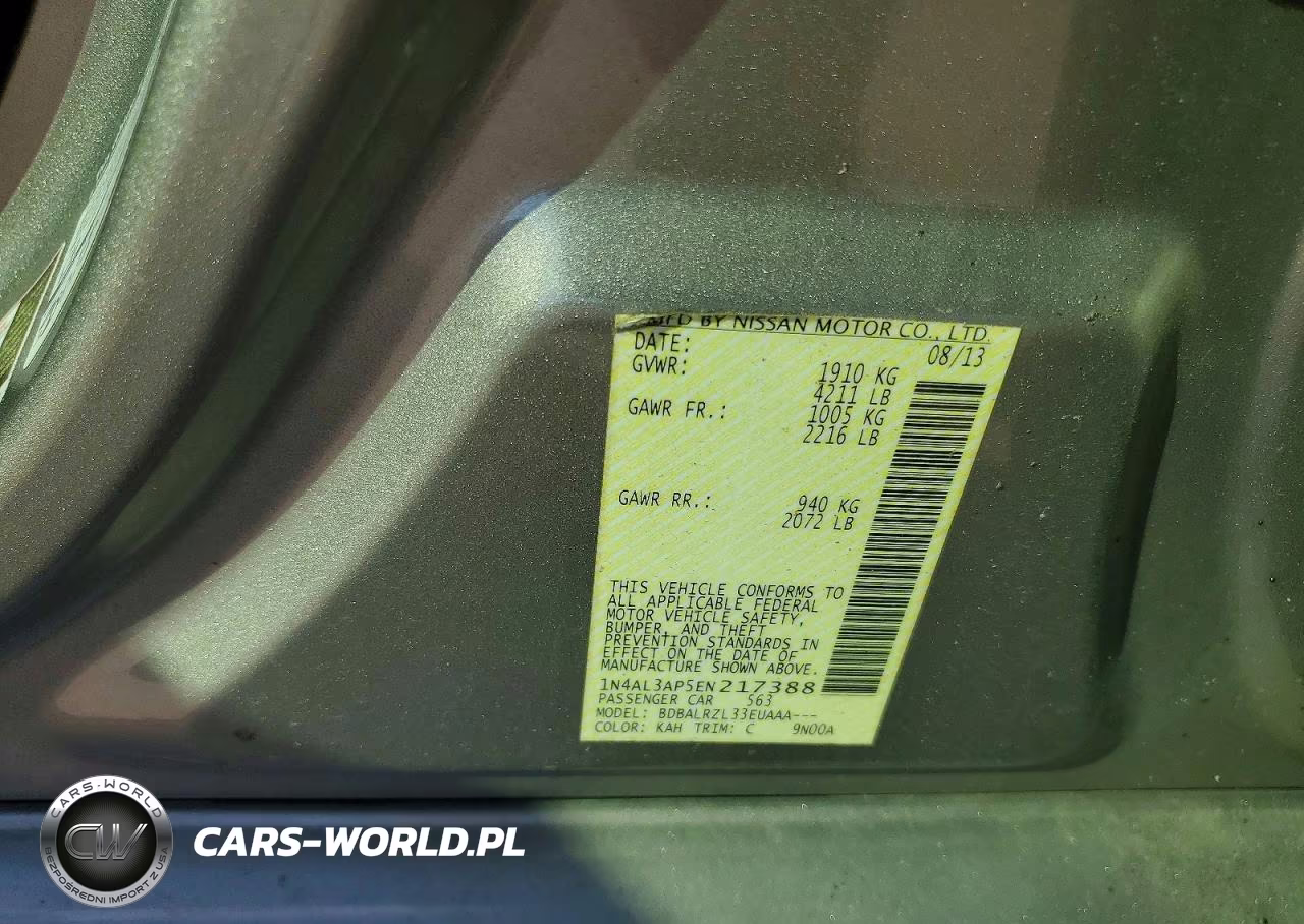 2014 Nissan Altima 2.5 S VIN:1N4AL3AP5EN217388 - 12