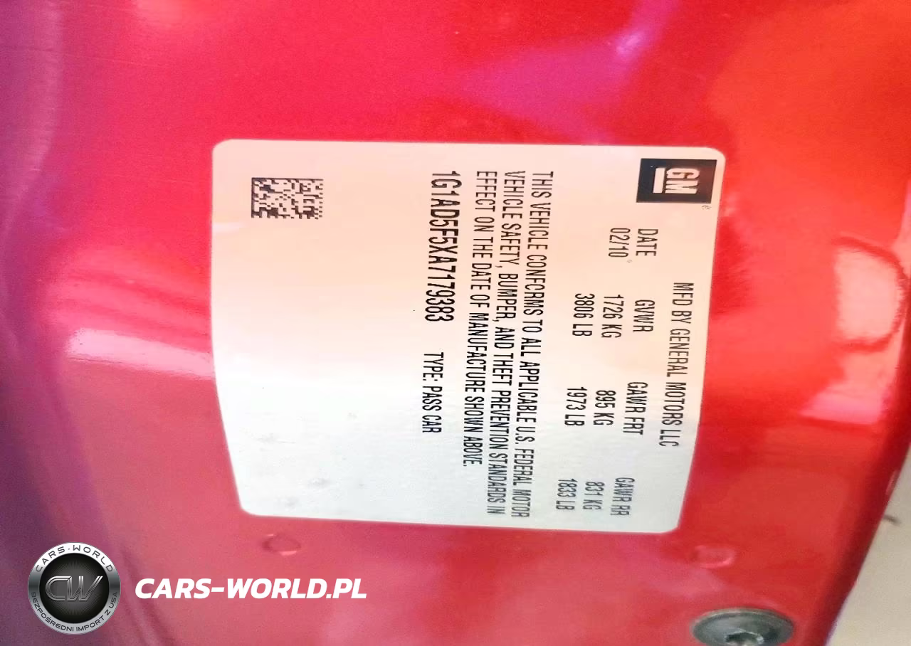 2010 Chevrolet Cobalt 1Lt VIN:1G1AD5F5XA7179383 - 12