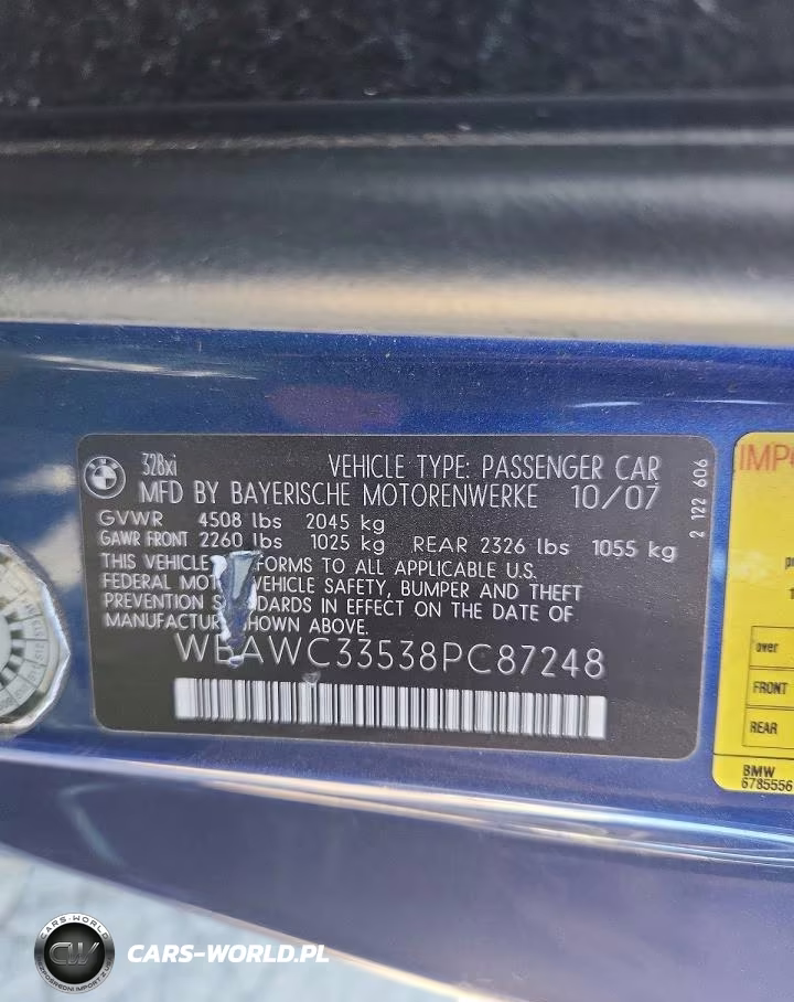 2008 BMW 328 Xi VIN:WBAWC33538PC87248 - 13