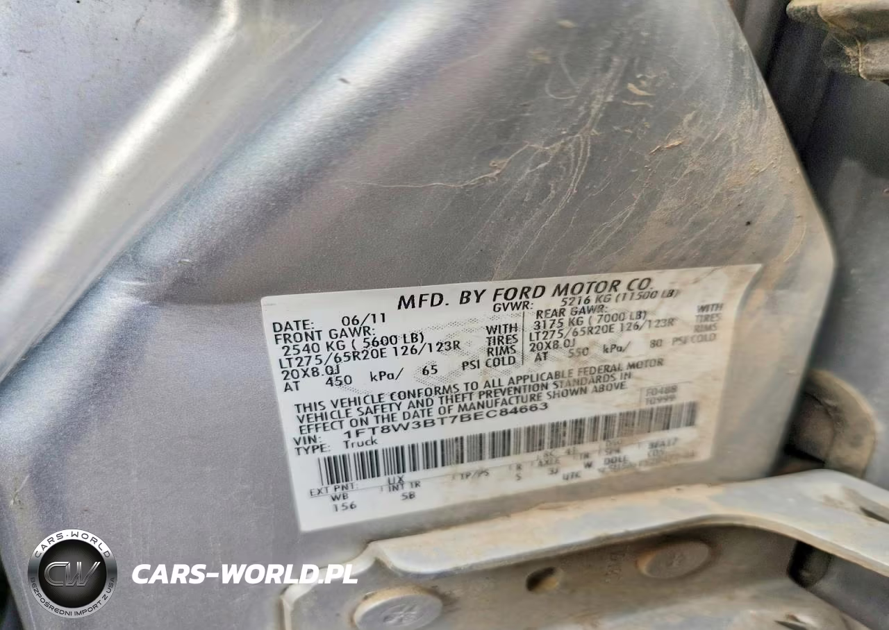 2011 Ford F350 Super Duty VIN:1FT8W3BT7BEC84663 - 12