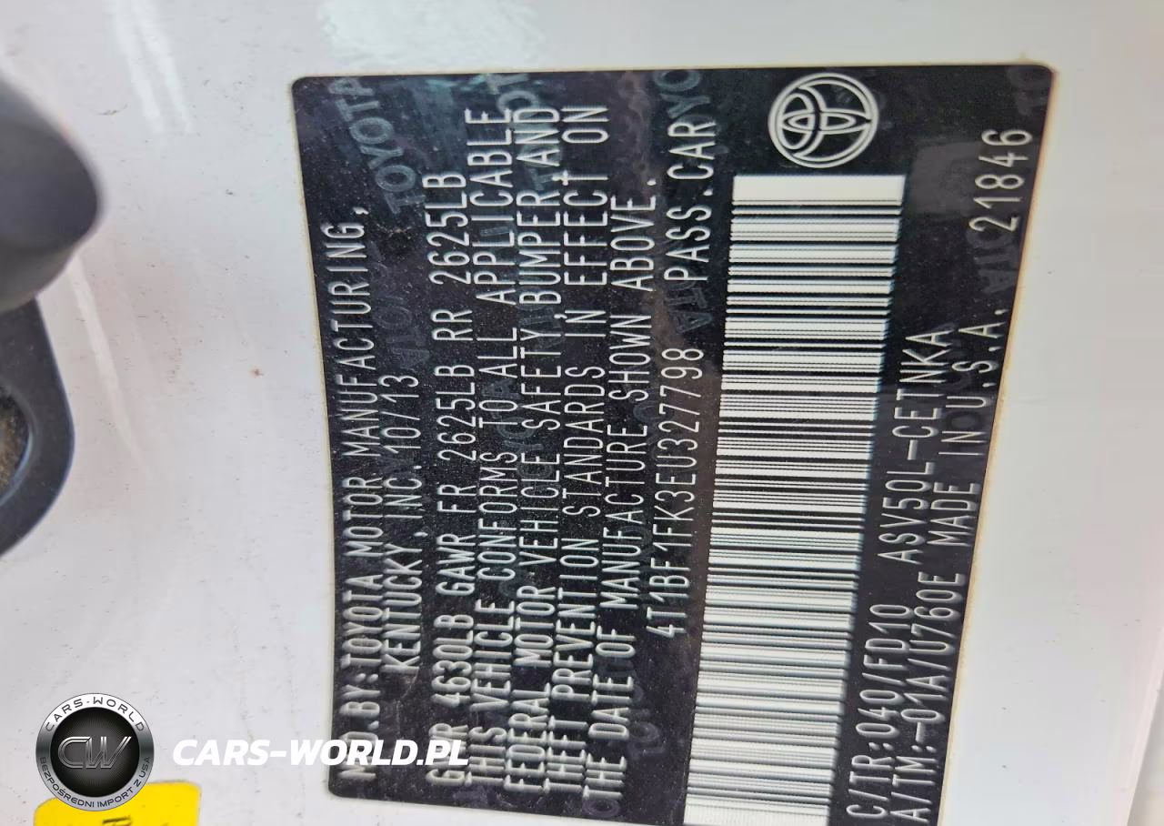 2014 Toyota Camry VIN:4T1BF1FK3EU327798 - 13