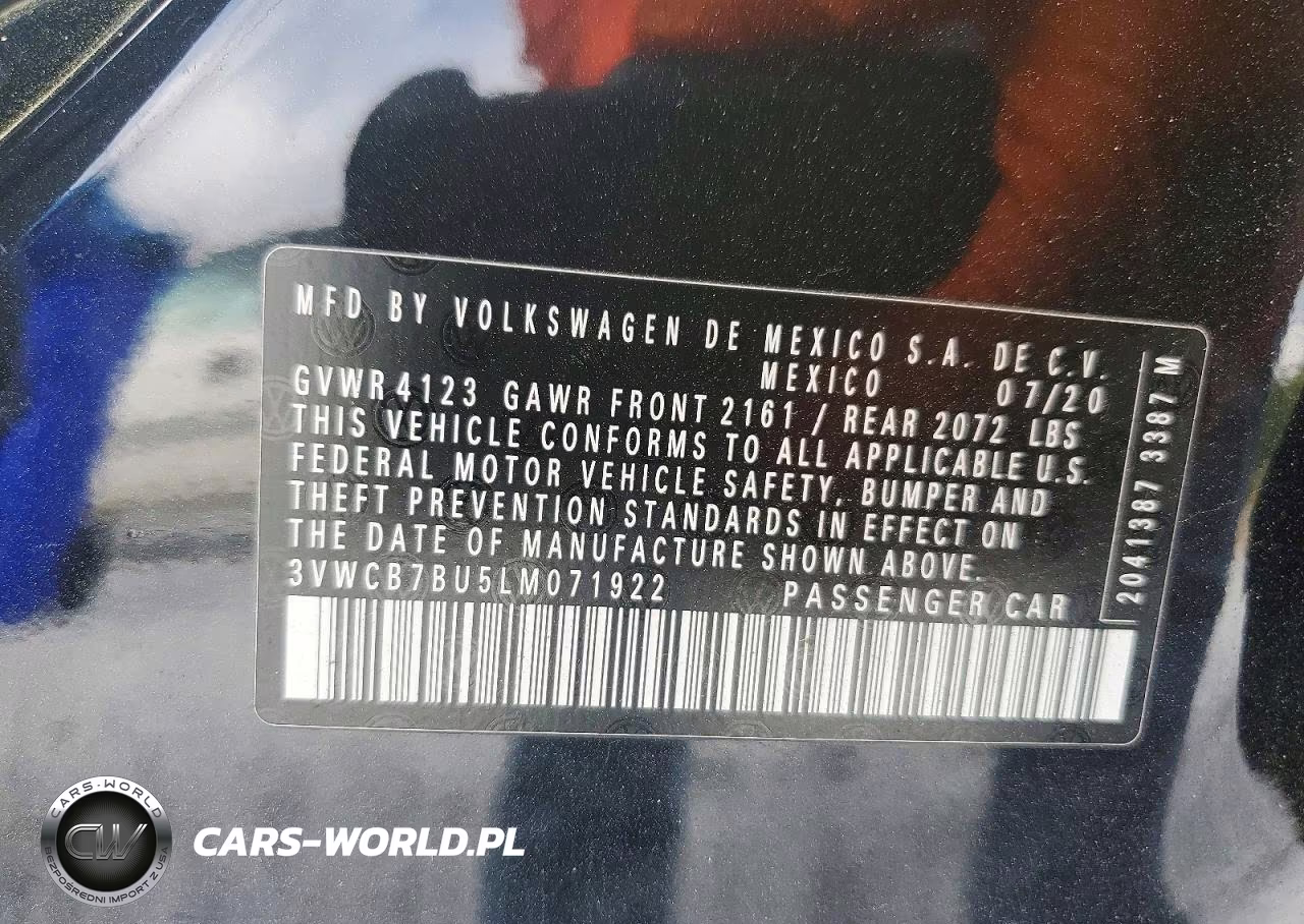 2020 Volkswagen Jetta S VIN:3VWCB7BU5LM071922 - 12