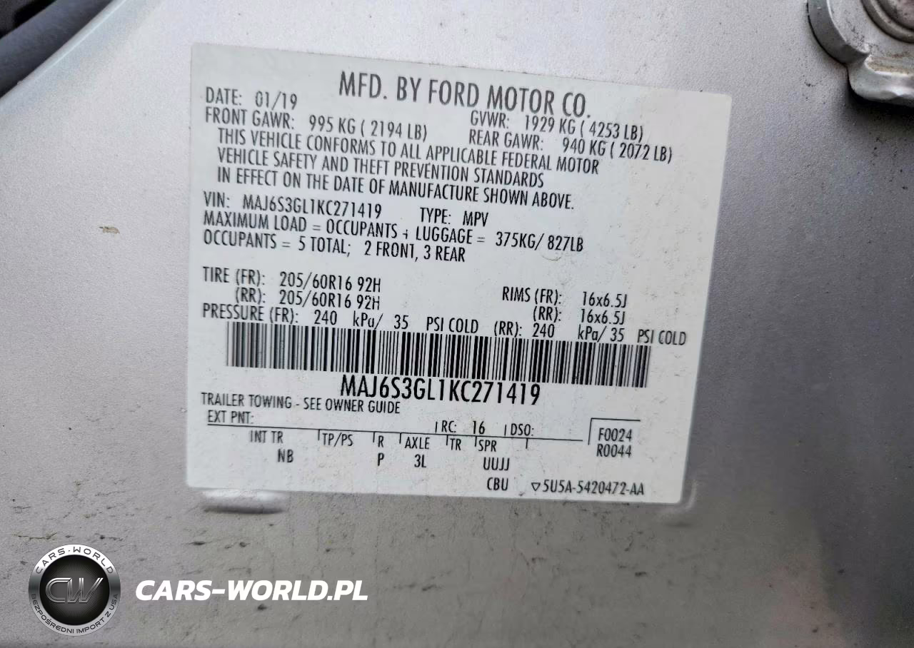 2019 Ford Ecosport Se VIN:MAJ6S3GL1KC271419 - 13