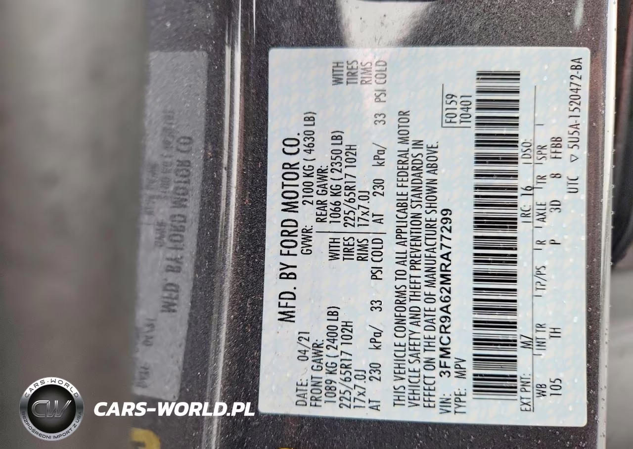 2021 Ford Bronco Sport VIN:3FMCR9A62MRA77299 - 13