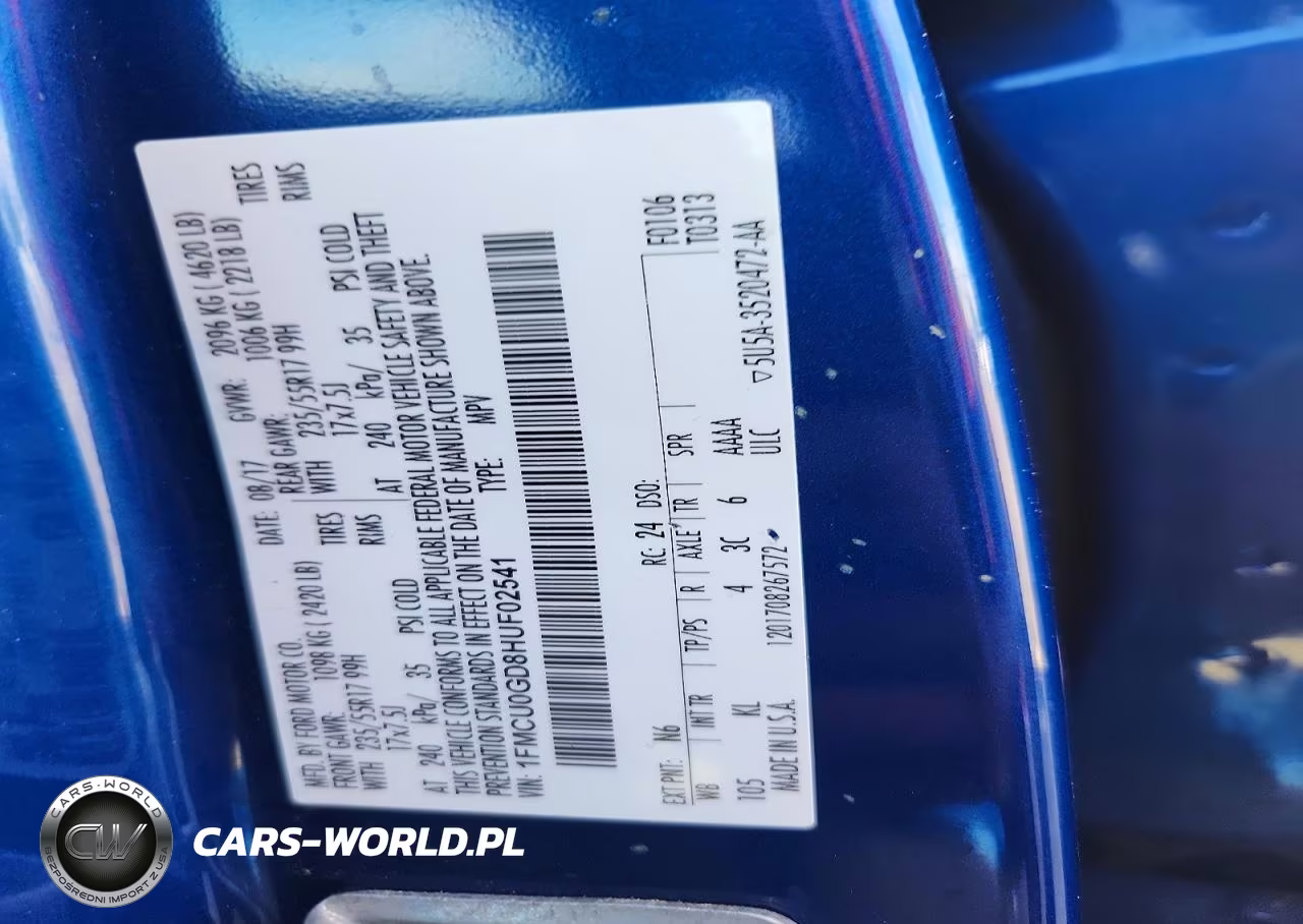 2017 Ford Escape Se VIN:1FMCU0GD8HUF02541 - 13