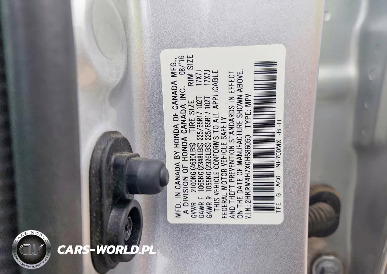 2016 Honda Cr-V Exl VIN:2HKRM4H7XGH686050 - 12