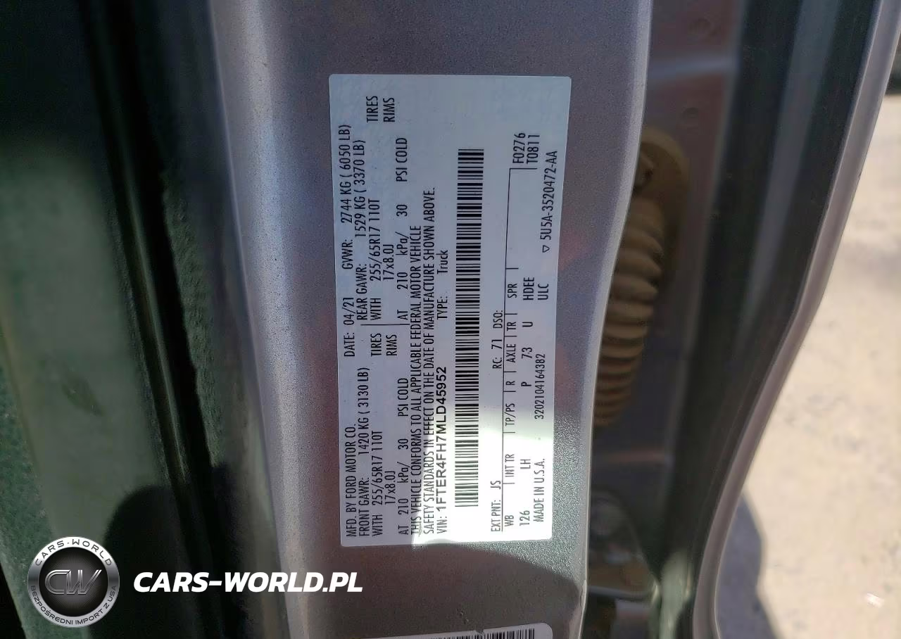 2021 Ford Ranger Xl VIN:1FTER4FH7MLD45952 - 12