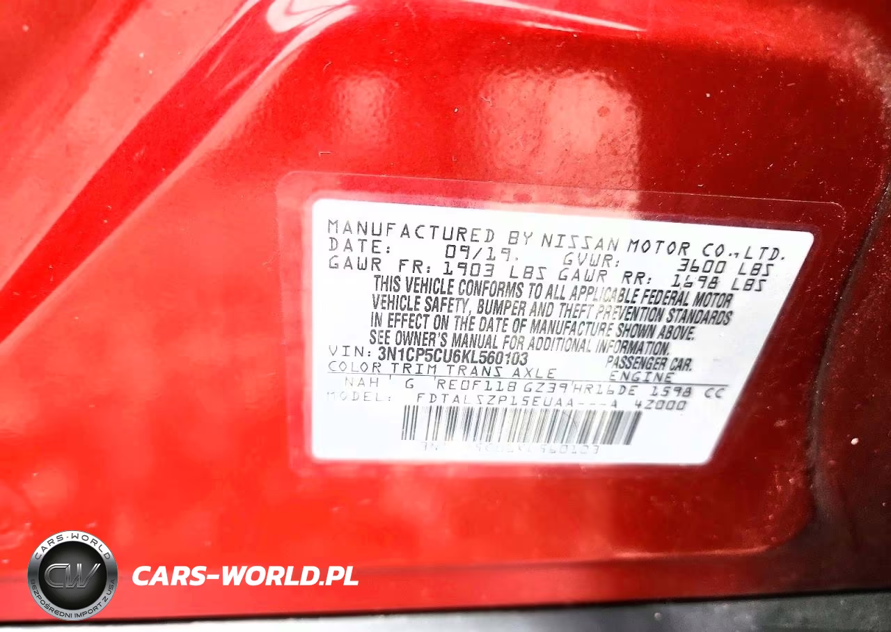 2019 Nissan Kicks Sv VIN:3N1CP5CU6KL560103 - 13