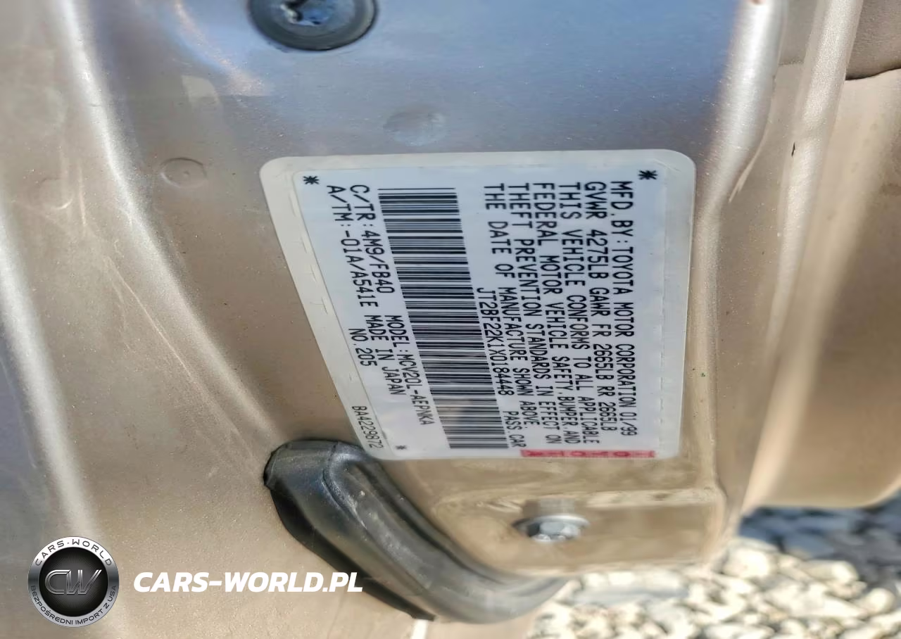 1999 Toyota Camry Le V6 VIN:JT2BF22K1X0184448 - 12