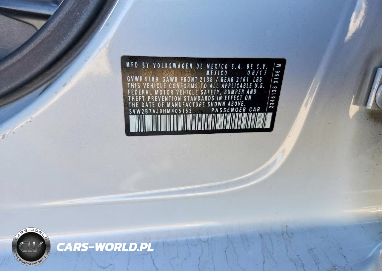 2017 Volkswagen Jetta S VIN:3VW2B7AJ9HM405153 - 12