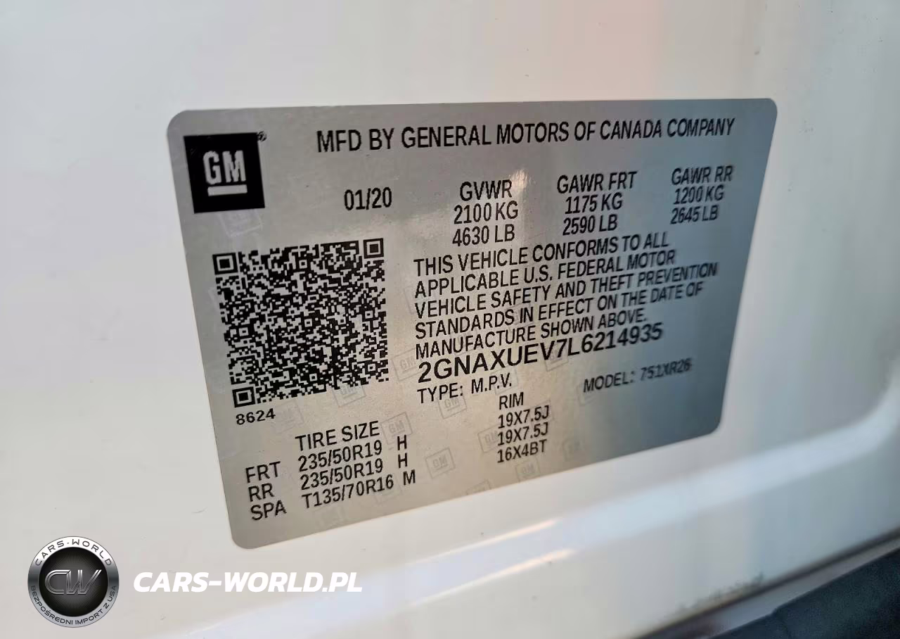 2020 Chevrolet Equinox Lt VIN:2GNAXUEV7L6214935 - 14