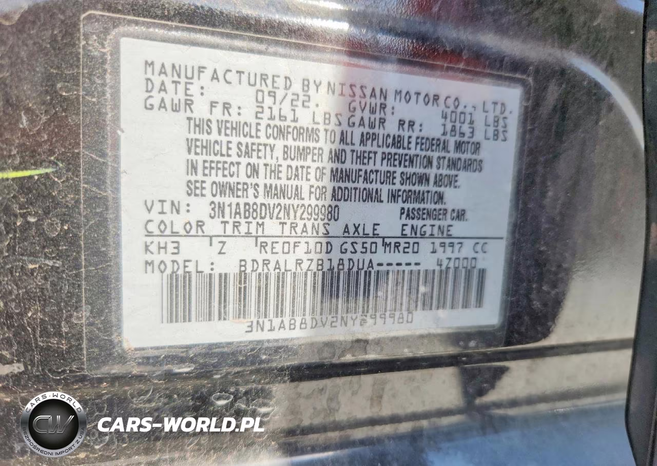 2022 Nissan Sentra Sr VIN:3N1AB8DV2NY299980 - 12