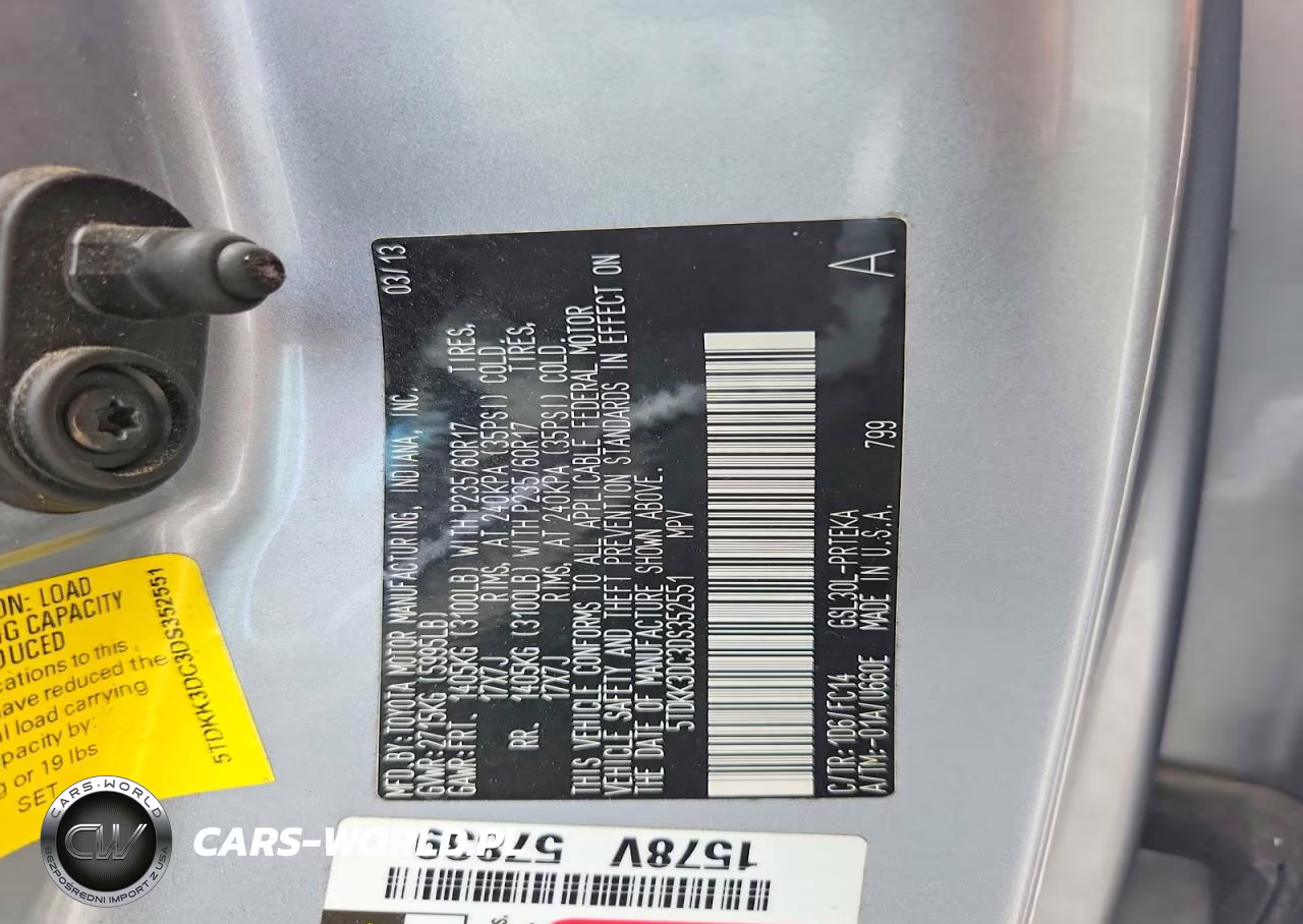2013 Toyota Sienna Le VIN:5TDKK3DC3DS352551 - 13