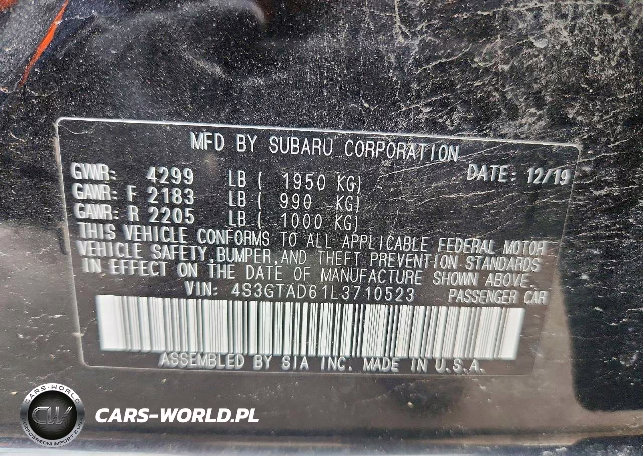 2020 Subaru Impreza Premium VIN:4S3GTAD61L3710523 - 13