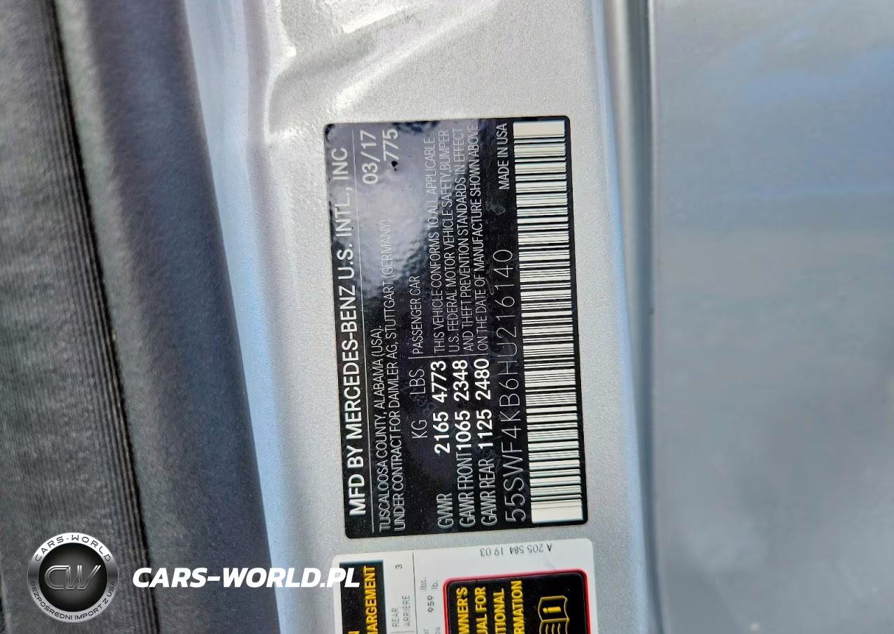 2017 Mercedes-Benz C 300 4Matic VIN:55SWF4KB6HU216140 - 13