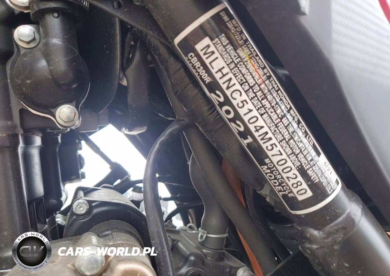 2021 Honda Cbr300 R VIN:MLHNC5104M5700280 - 9