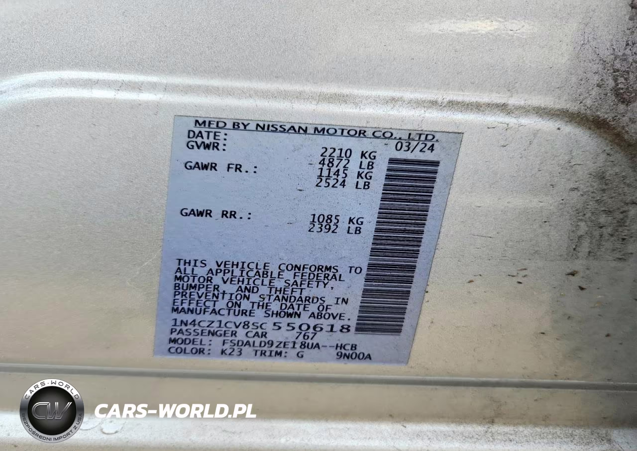 2025 Nissan Leaf Sv Plus VIN:1N4CZ1CV8SC550618 - 12