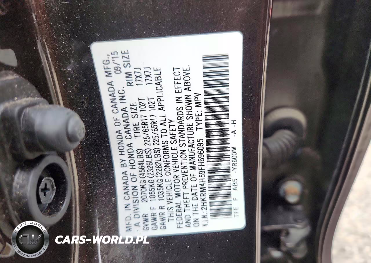 2015 Honda Cr-V Ex VIN:2HKRM4H59FH696095 - 13