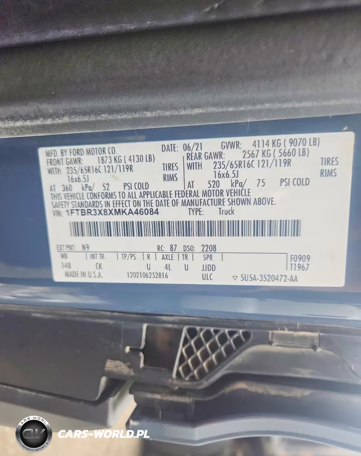 2021 Ford Transit T-250 VIN:1FTBR3X8XMKA46084 - 12