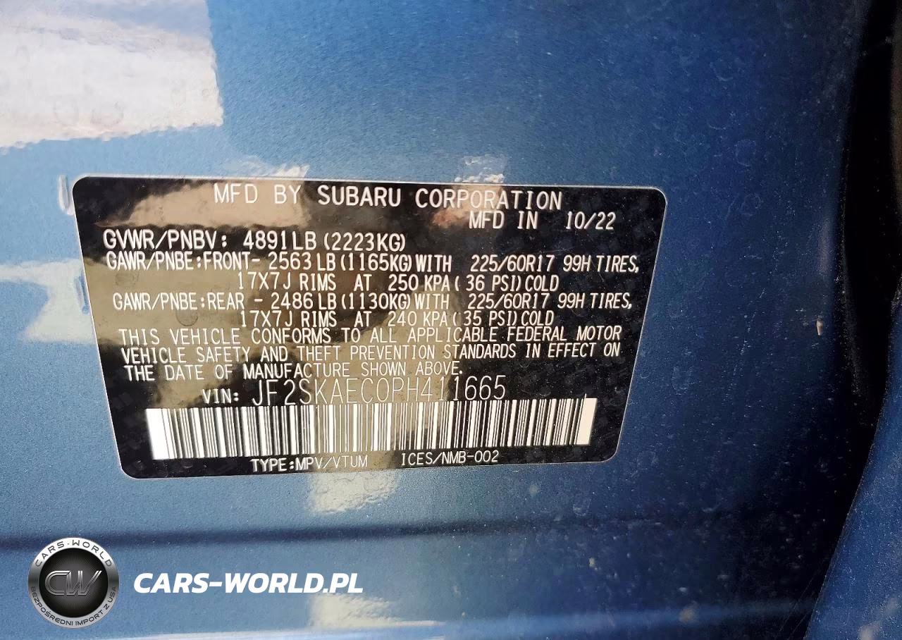 2023 Subaru Forester Premium VIN:JF2SKAEC0PH411665 - 13