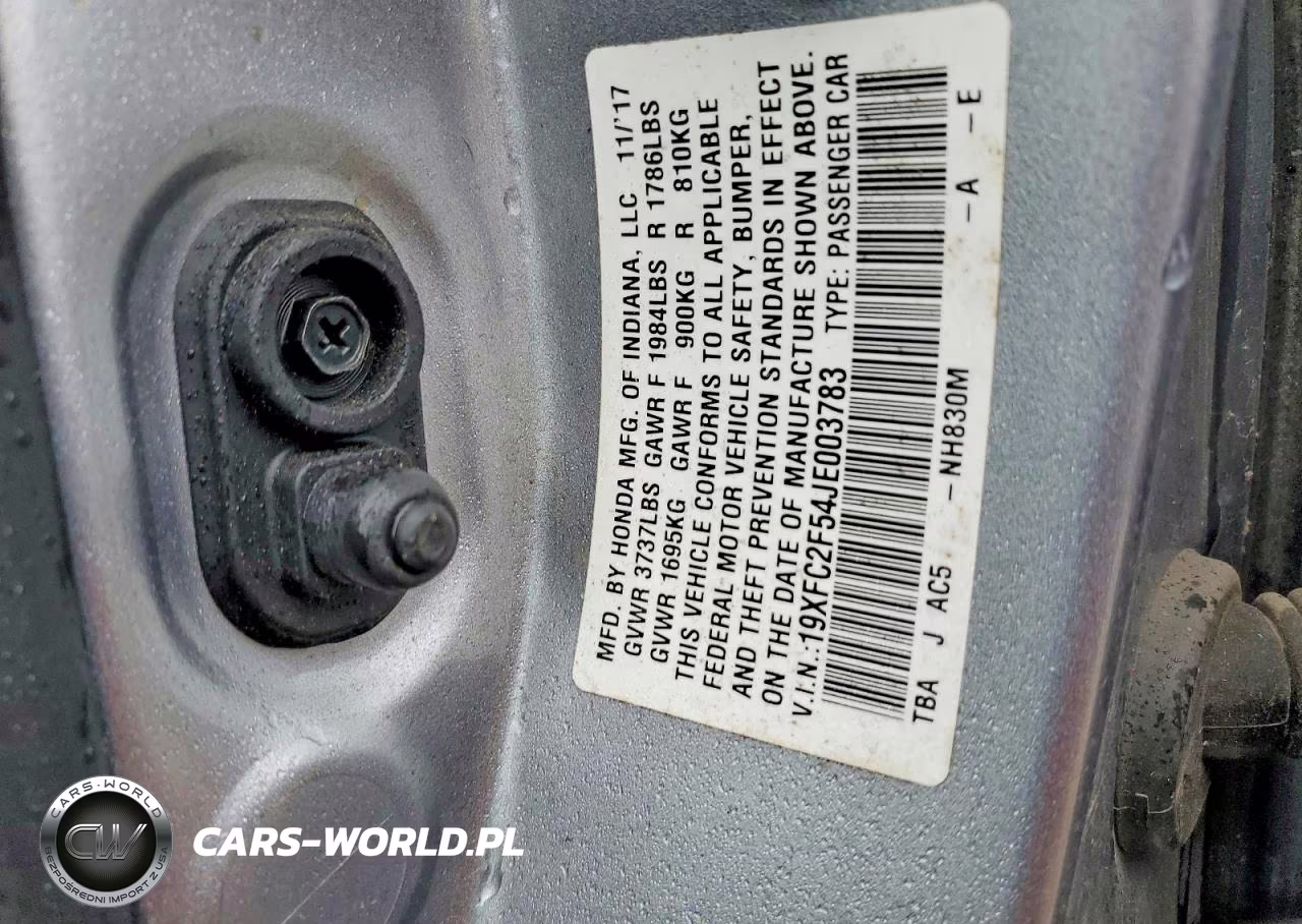 2018 Honda Civic Lx VIN:19XFC2F54JE003783 - 13