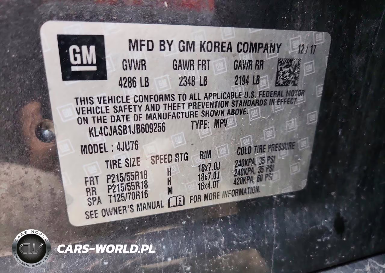 2018 Buick Encore Preferred VIN:KL4CJASB1JB609256 - 12