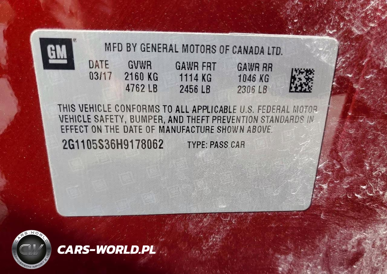 2017 Chevrolet Impala Lt VIN:2G1105S36H9178062 - 13